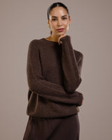 Priscilla Sweater | Espresso Brown | Alpaca Blend