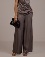 Cole Satin Trousers | Mink