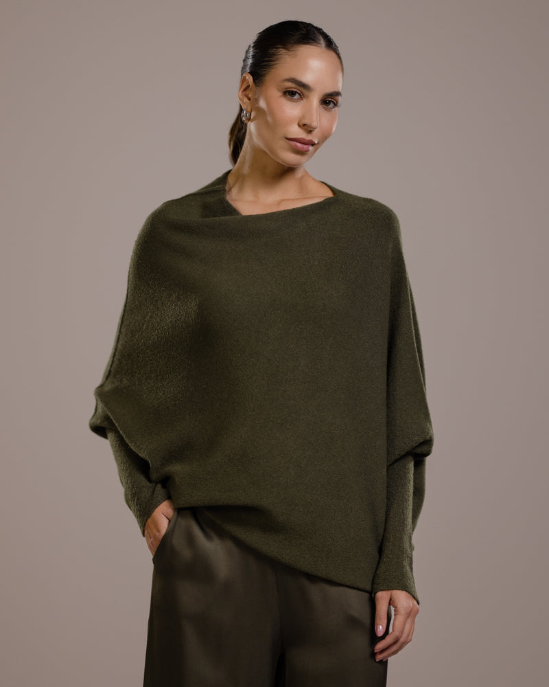 Asymmetric Draped | Khaki