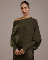 Asymmetric Draped | Khaki