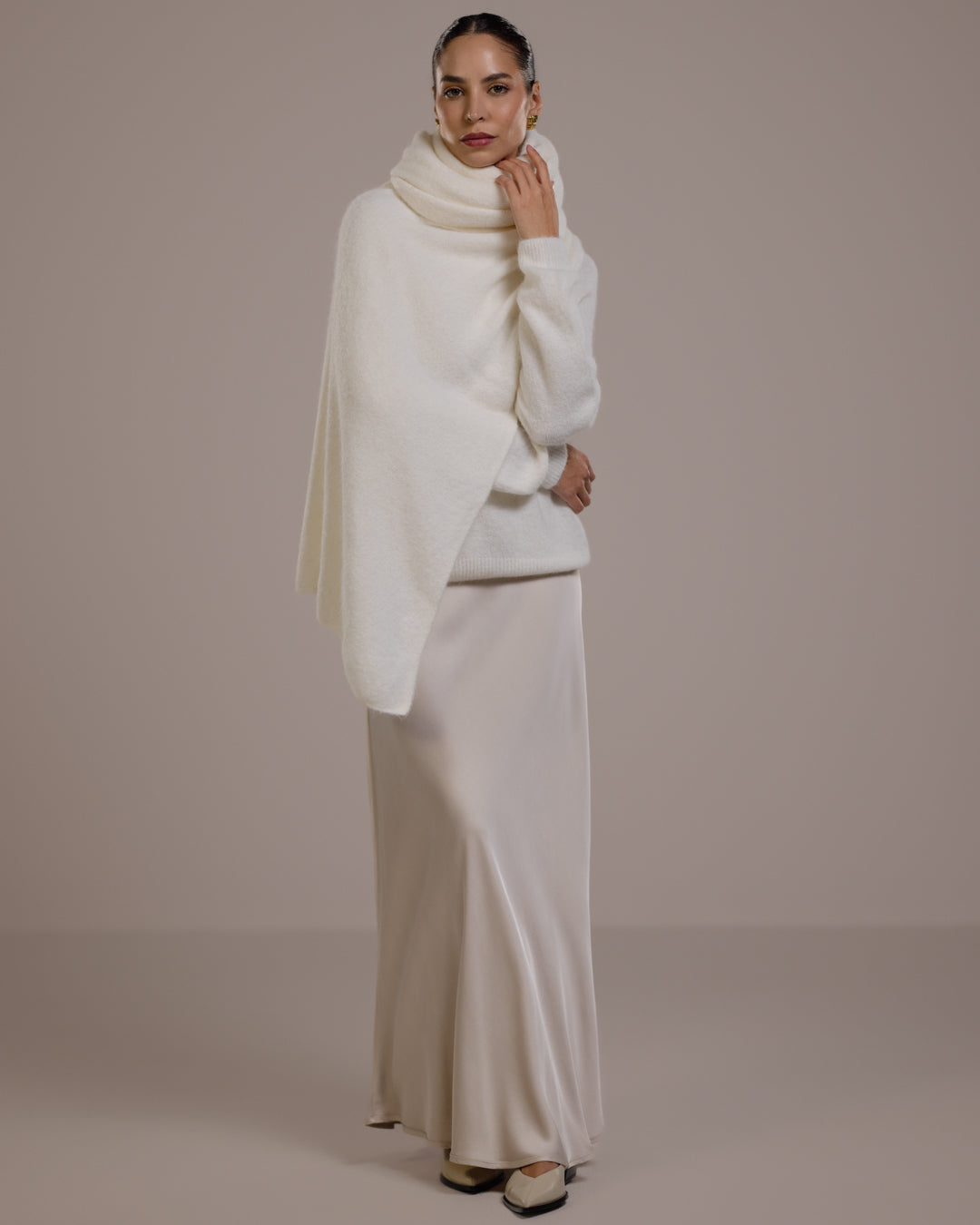 Camilla Bias Satin Skirt | Espresso Brown
