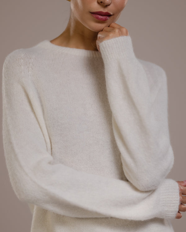 Priscilla Sweater | Ivory | Alpaca Blend