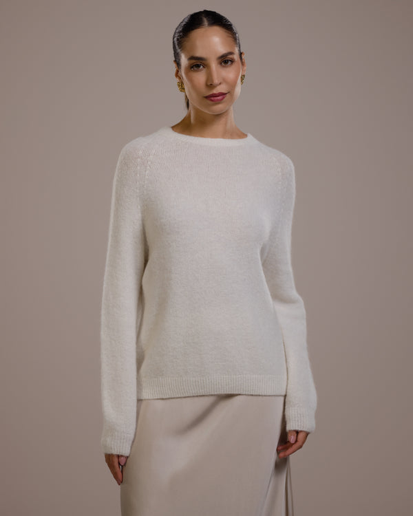 Priscilla Sweater | Ivory | Alpaca Blend