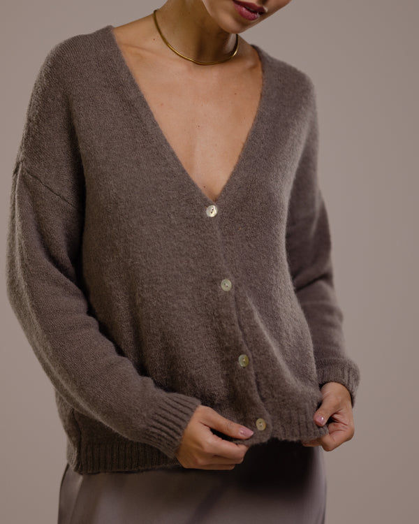 Joelle Cardigan | Mink | Alpaca Blend