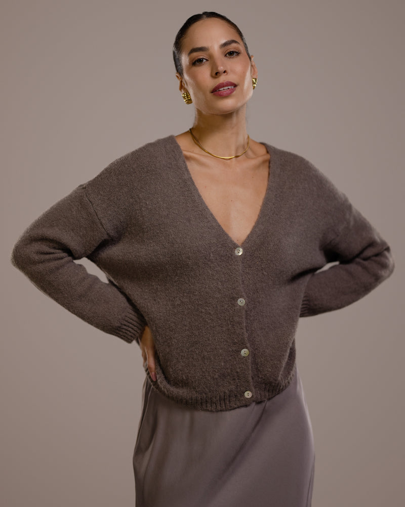 Joelle Cardigan | Mink | Alpaca Blend