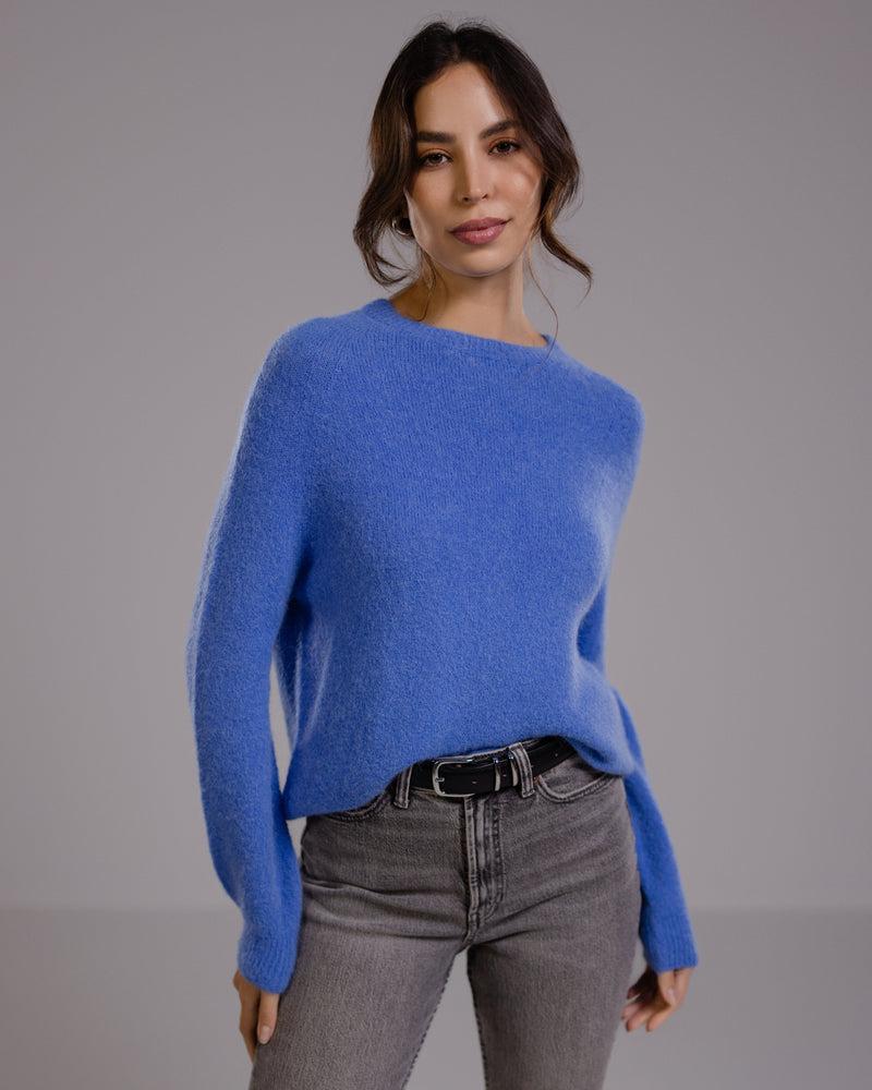 Priscilla Sweater | Blue | Alpaca Blend