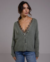 Joelle Cardigan | Khaki | Alpaca Blend