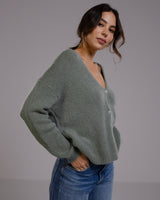 Joelle Cardigan | Khaki | Alpaca Blend