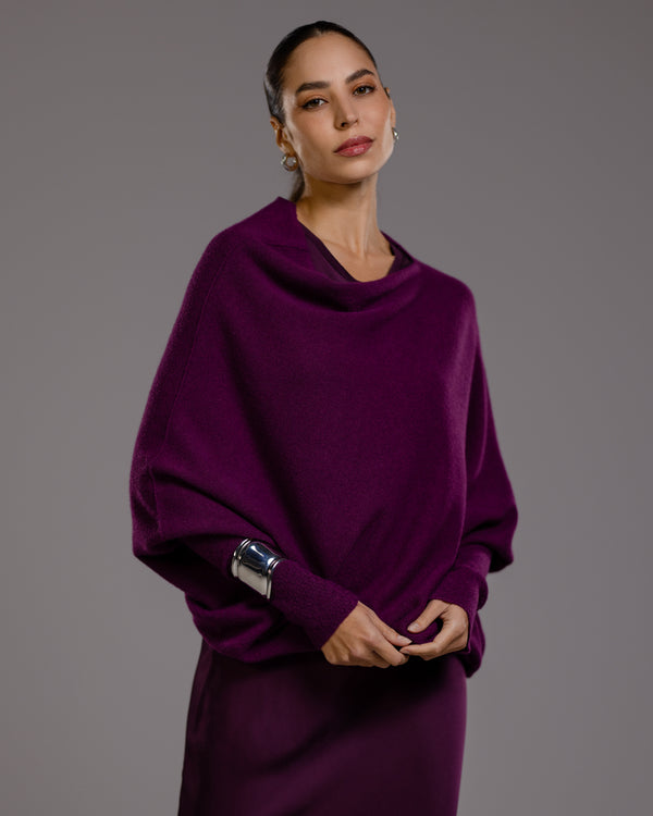 Asymmetric Draped | Violet