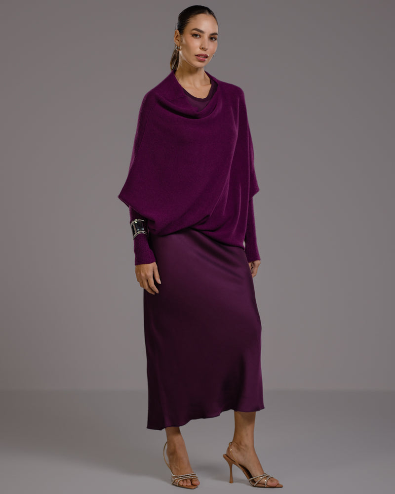 Asymmetric Draped | Violet