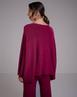 Ribbed Sweater | Burgundy