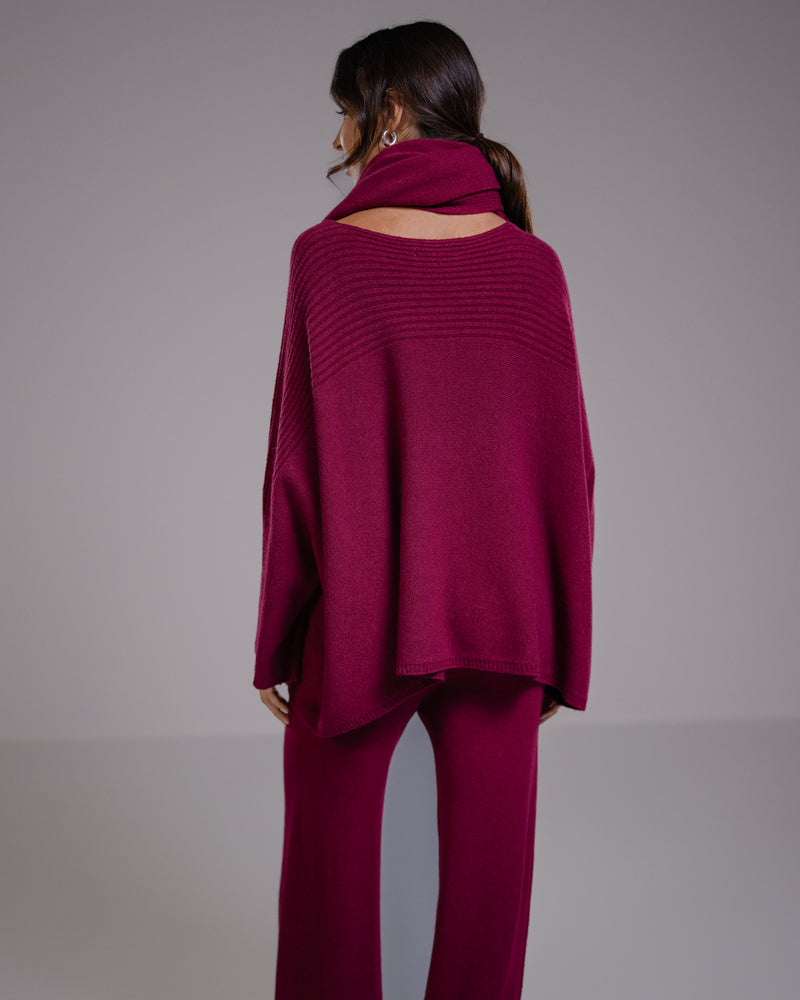 Ribbed Sweater | Burgundy