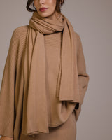 Ribbed Shawl | Camel