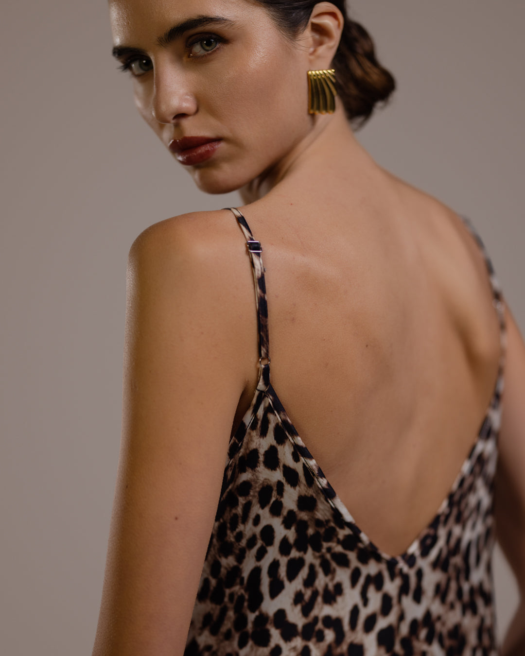Sweet Adelyn Tan Leopard Jump Suit main image 0
