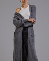 Yasmin Open Cardigan | Charcoal | Alpaca Blend