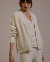 Joyce Open Cardigan | Light Beige | Cashmere-Wool Blend