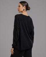 Bonnie Button Up Cardigan | Black | Cashmere-Wool Blend