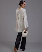 Kailin Satin Shirt | Ivory