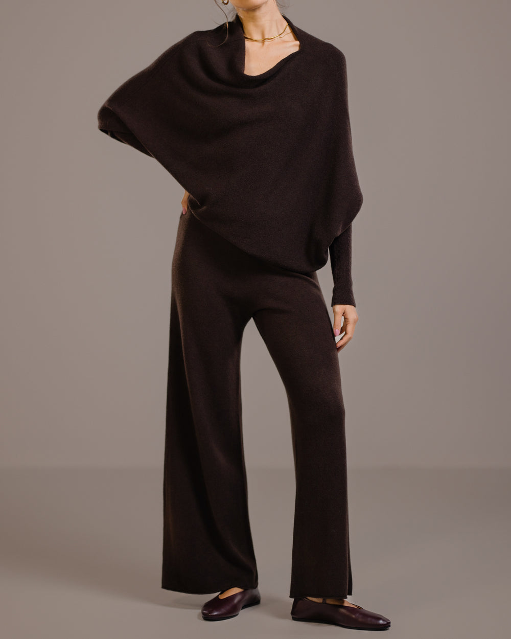 BROWN CHECK BAGGY SLACKS 2876P スラックス BAGGY TRACKSUIT PANTS - courrèges