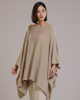 Elle Poncho | Beige | Cashmere-Wool Blend