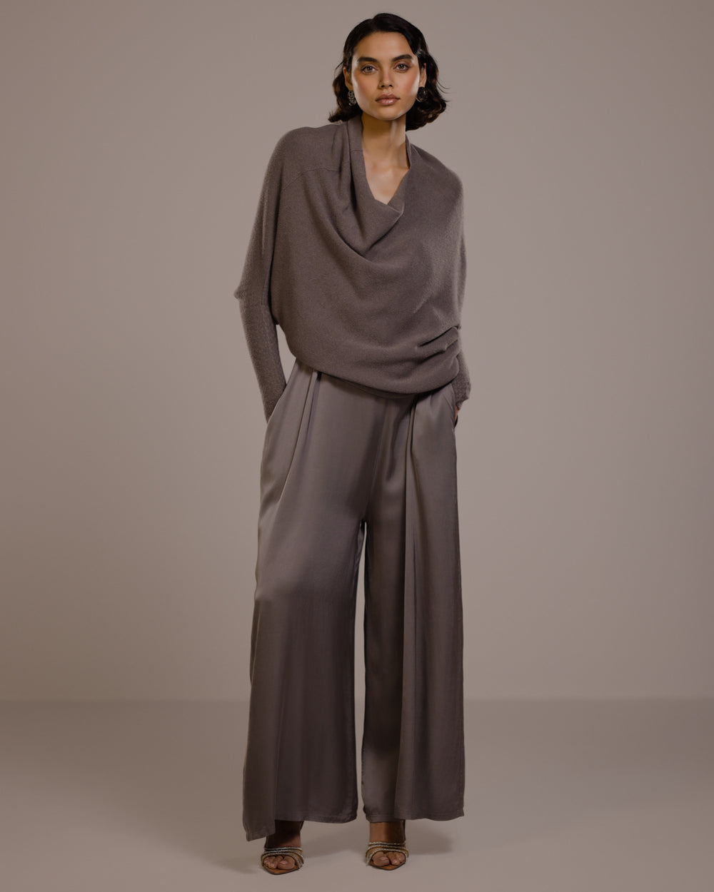 SKZ I.N.】otona satin wide salopette SKZ I.N.】otona satin wide