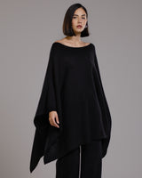 Elle Poncho | Black | Cashmere-Wool Blend