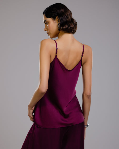 Cordelia Satin Vest | Mink main image 1