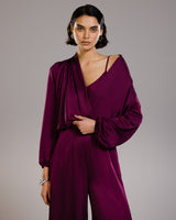 Margot Satin Blouse | Burgundy