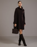 Clara Longline Sweater | Espresso Brown | Wool-Cashmere Blend