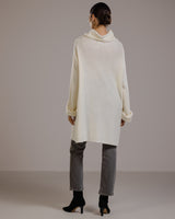 Clara Longline Sweater | Ivory | Wool-Cashmere Blend