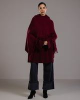 Sophie Throw On Poncho | Burgundy