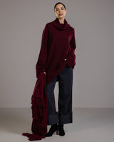 Sophie Throw On Poncho | Burgundy