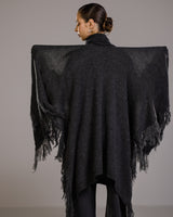 Sophie Throw On Poncho | Charcoal