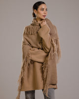 Sophie Throw On Poncho | Camel