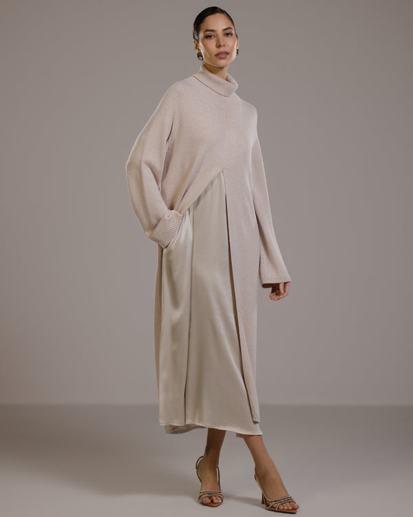 Eva Heavyweight Throw On | Light Beige | Cashmere Blend