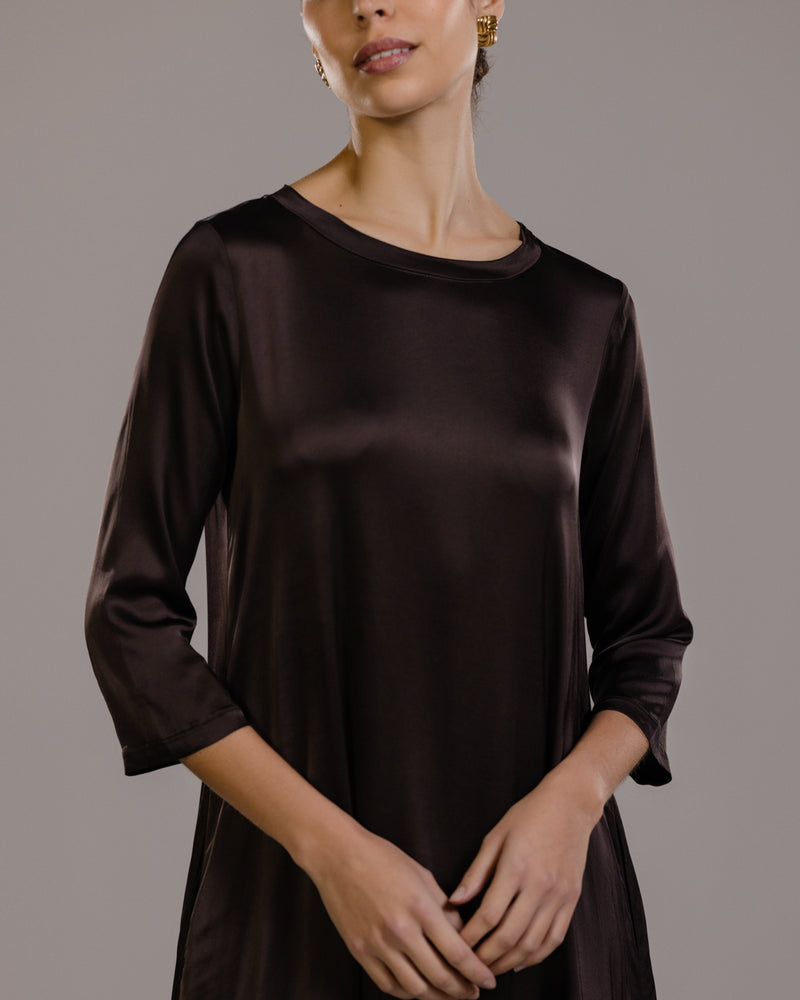 espresso brown satin dress La Lune Lace Back Maxi Dress | Espresso | Dresses