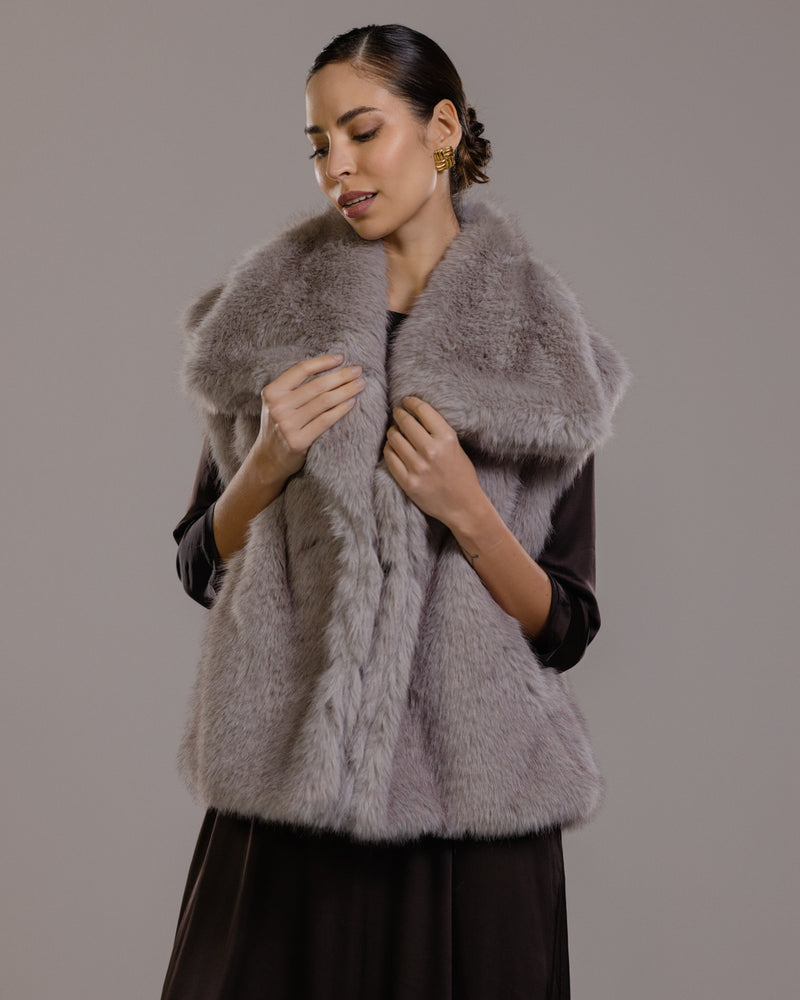 Gala Sleeveless Faux Fur Gilet | Mink