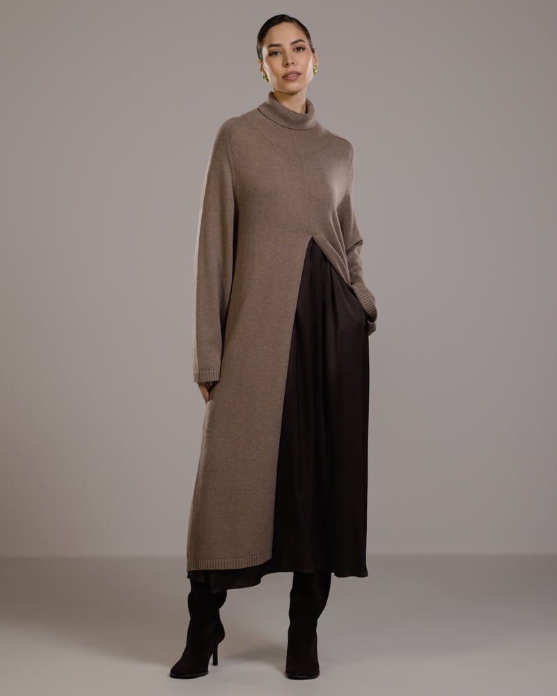 Eva Heavyweight Throw On | Mocha | Cashmere Blend