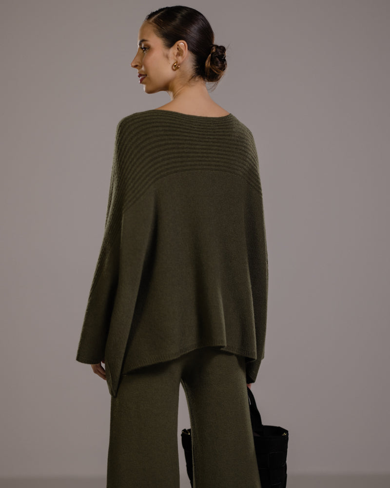 Ribbed Sweater | Khaki