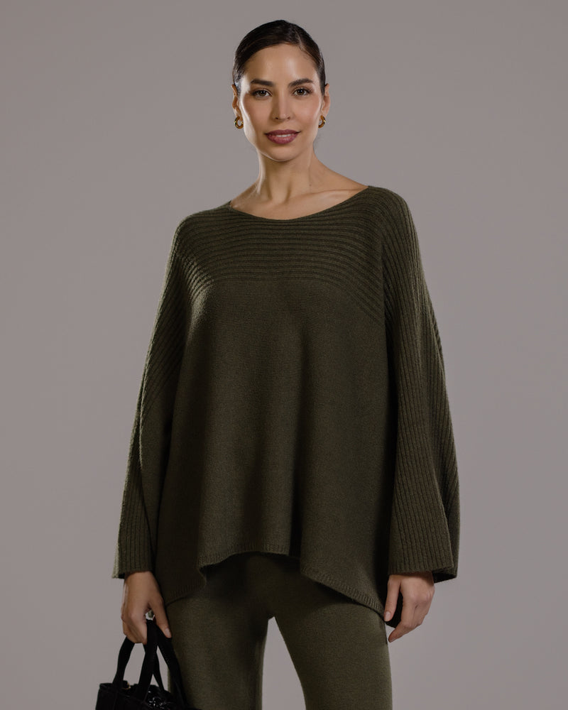 Ribbed Sweater | Khaki