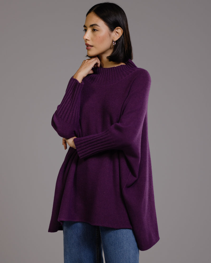 Mariselle Mockneck Sweater | Violet