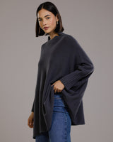 Mariselle Mockneck Sweater | Charcoal