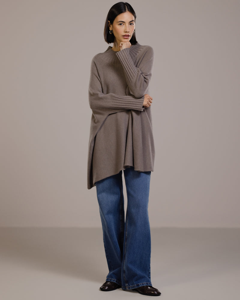 Mariselle Mockneck Sweater | Mink