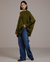 Mariselle Mockneck Sweater | Khaki