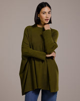 Mariselle Mockneck Sweater | Khaki