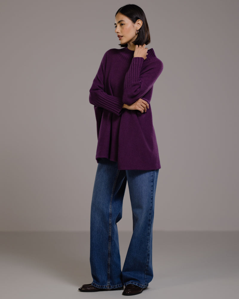 Mariselle Mockneck Sweater | Violet