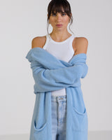 Yasmin Open Cardigan | Light Blue | Alpaca Blend