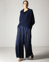 Audrey Satin Jumpsuit | Navy