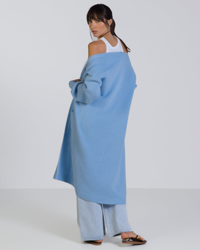 Yasmin Open Cardigan | Light Blue | Alpaca Blend