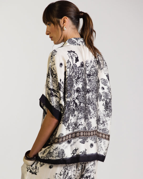 Ottilie Silk Top | Black